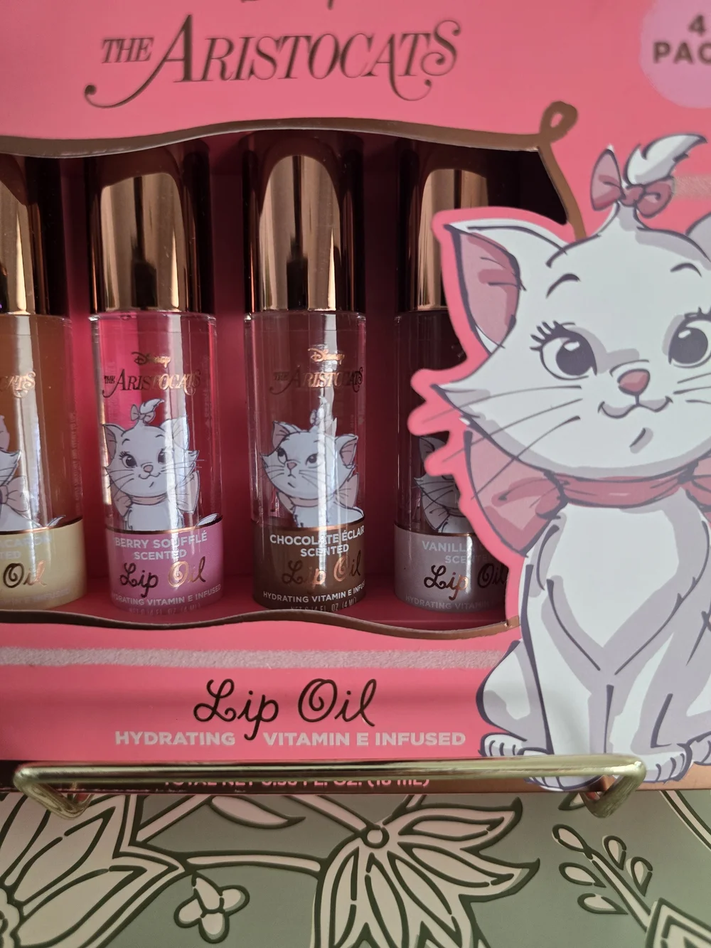 Disney The Aristocats Marie Rosehip Infused Lip Oil 4-Pack Set